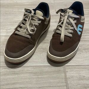 Brown and Blue Men's Skate Shoes